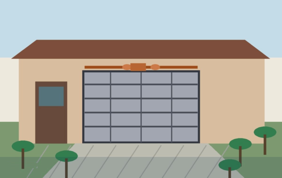 Garage door torsion spring gap check at a Spring Valley Village Texas home